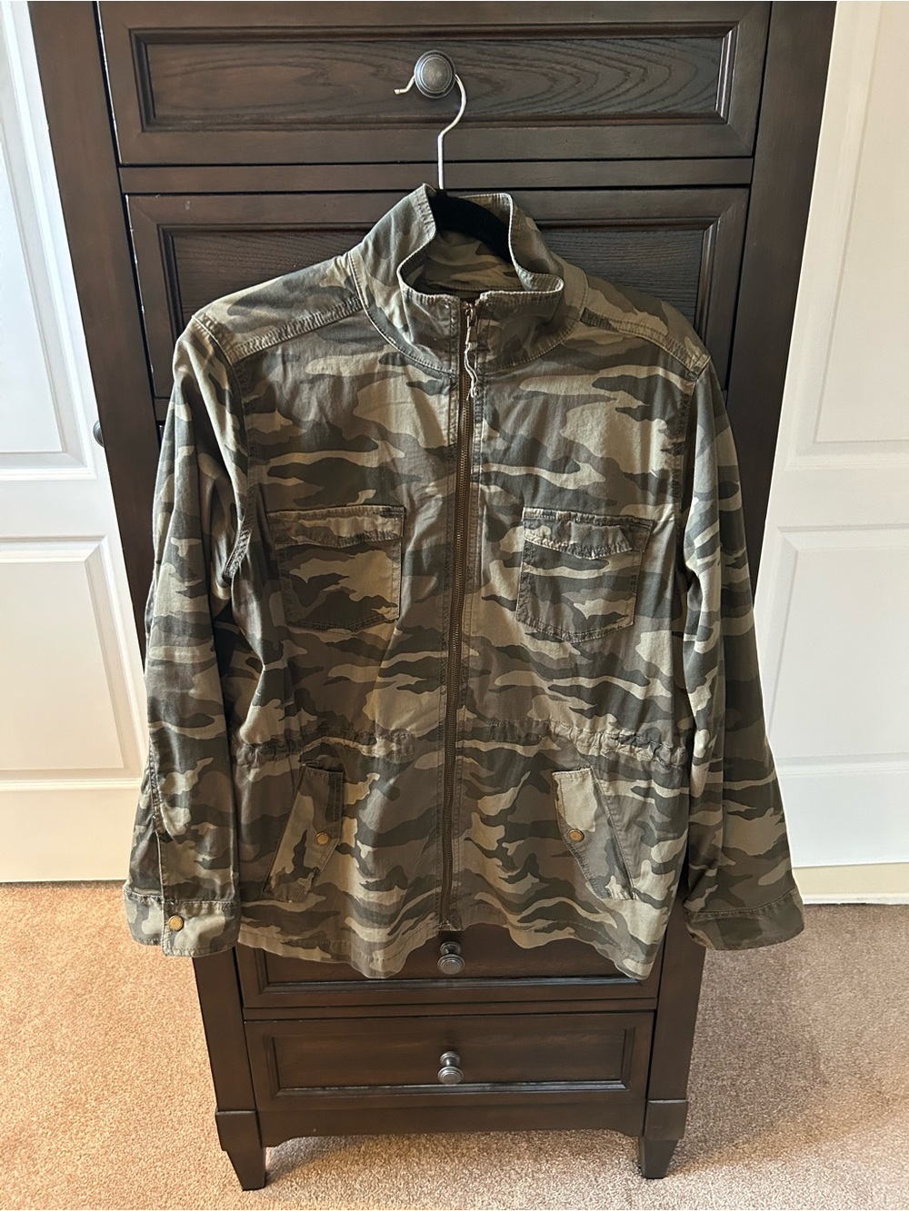 EUC Sonoma Women’s Olive Camouflage Utility Jacket XL